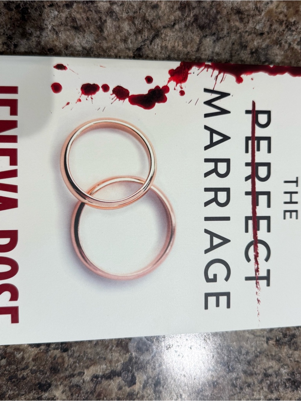 The Perfect Marriage Paperback - White Cover with Gold Rings and Red Accents